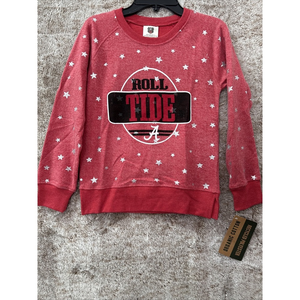 Wes and Willy Kids SS Organic Cotton Sweatshirt Roll Tide Size Small 7/8 New